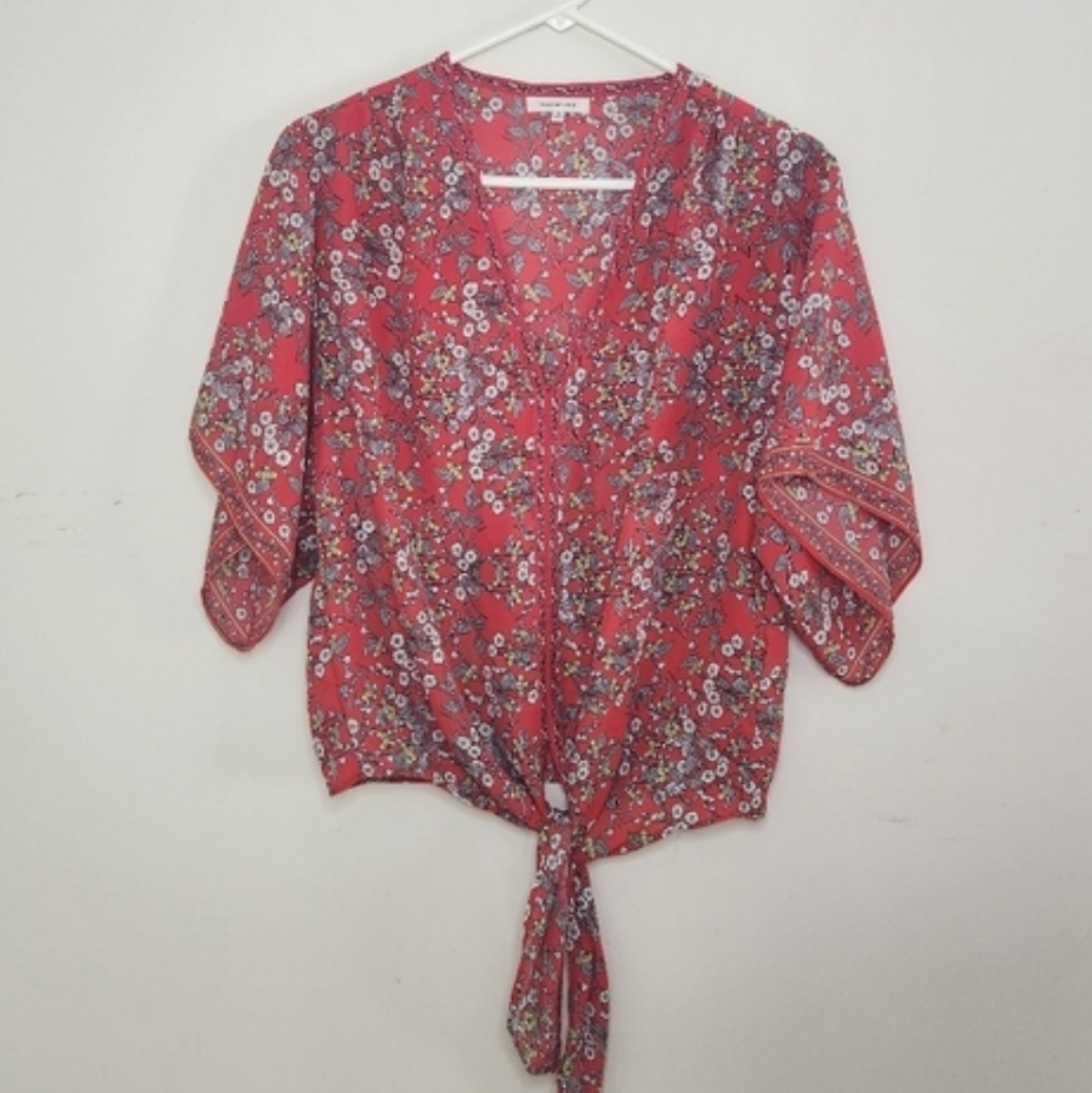 Women's Max Studio Tie Front Top Sz Small